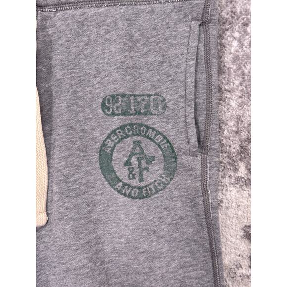 Vintage Abercrombie & Fitch Sweatpants Large Mens Heather Gray Varsity Y2K - Picture 7 of 10